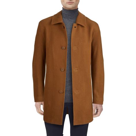 ysl mens camel coat|Long coat in wool .